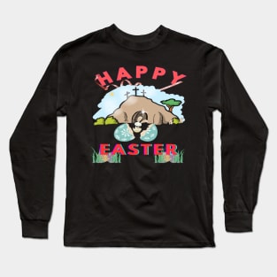 Happy Easter Shirt Retro Easter T-Shirt Gift For Easter Vintage Easter Tee Easter Day Shirt For Women & MEN Easter Decoration Groovy Easter T-Shirt Long Sleeve T-Shirt